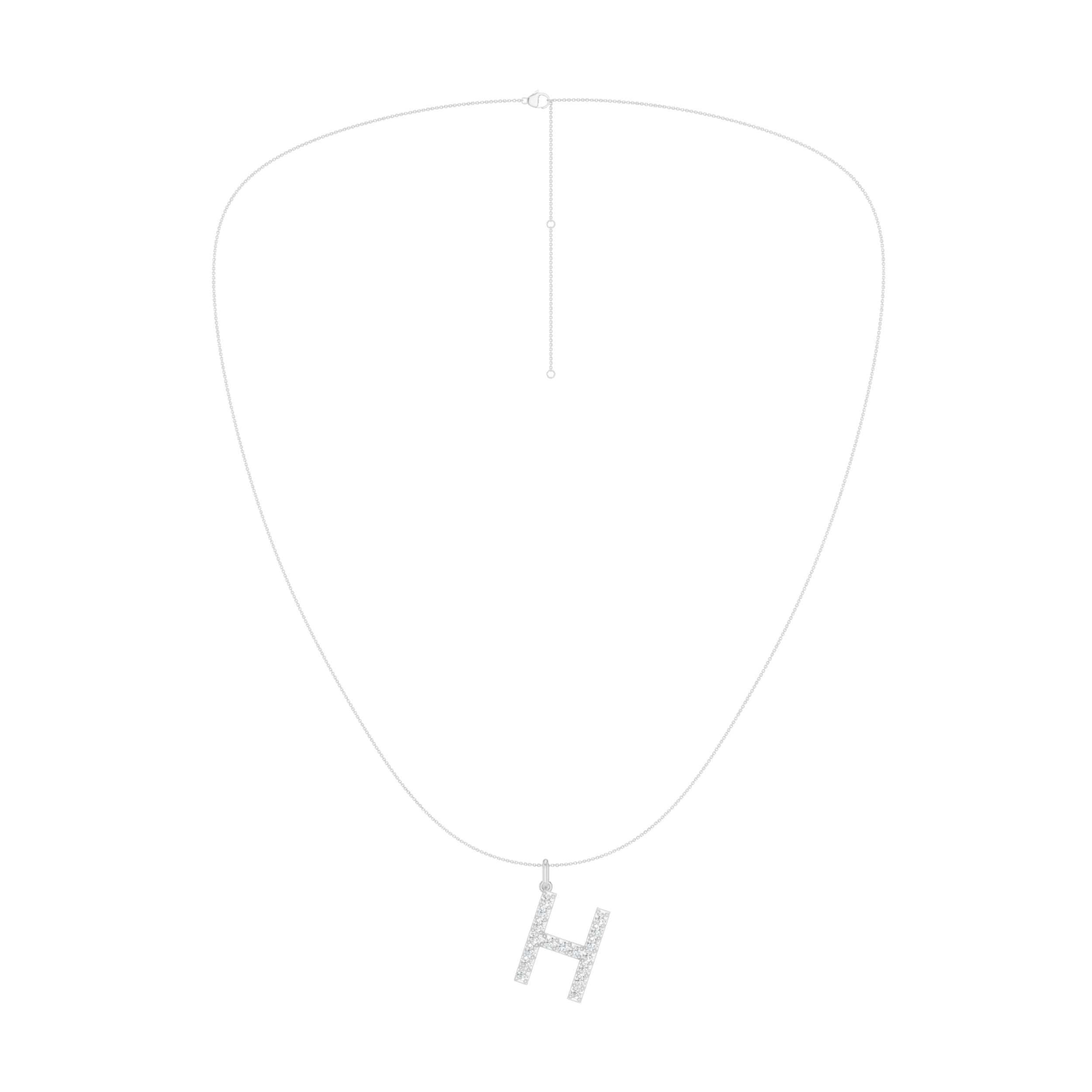Love Letters Pendant-H with Chain