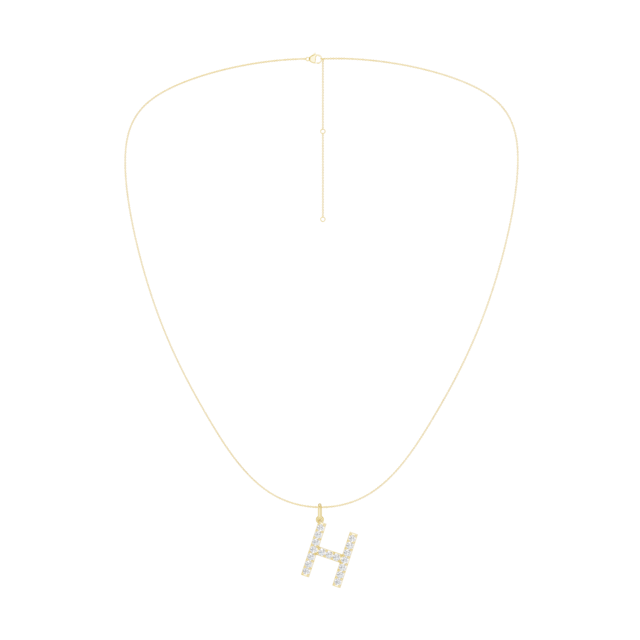 Love Letters Pendant-H with Chain