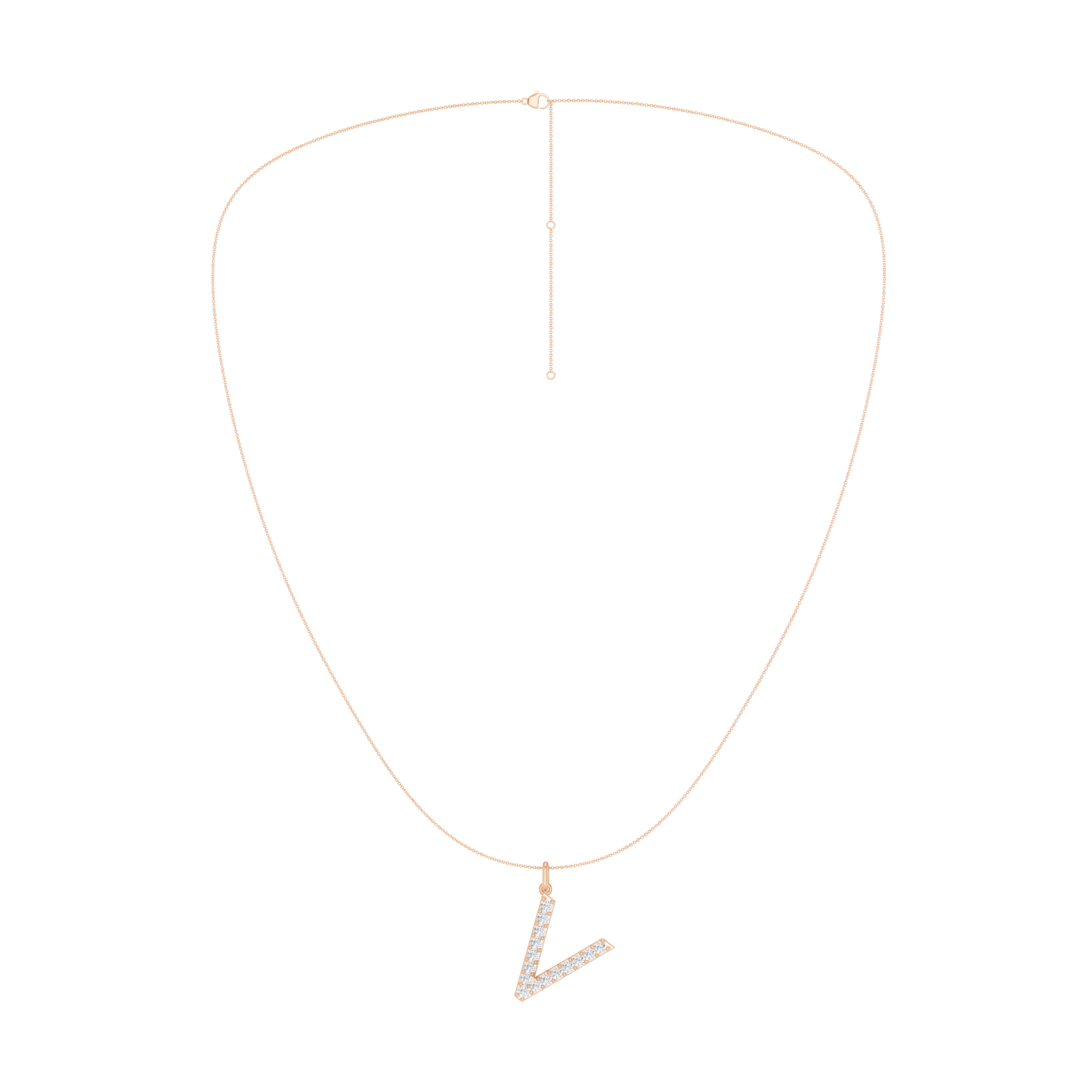 Love Letters Pendant-V with Chain
