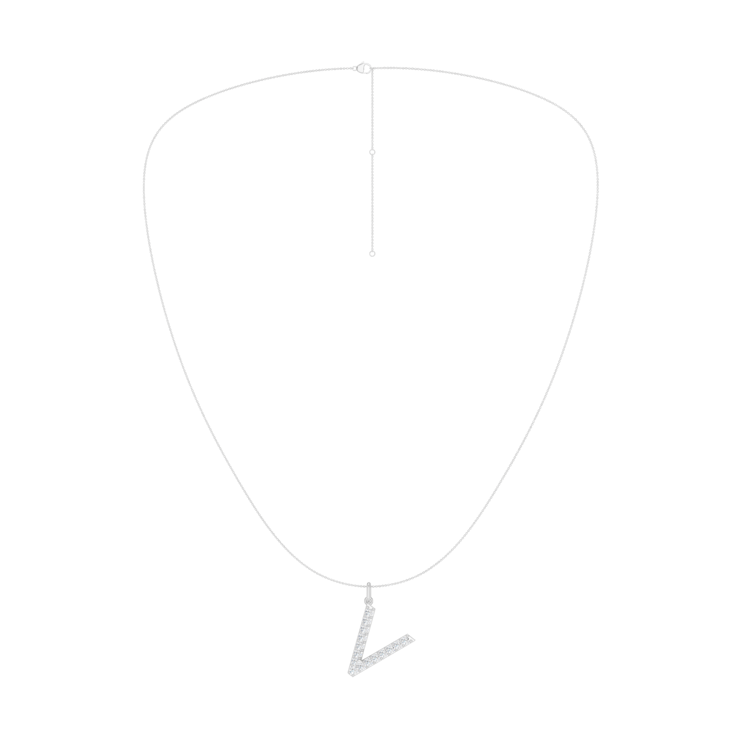 Love Letters Pendant-V with Chain