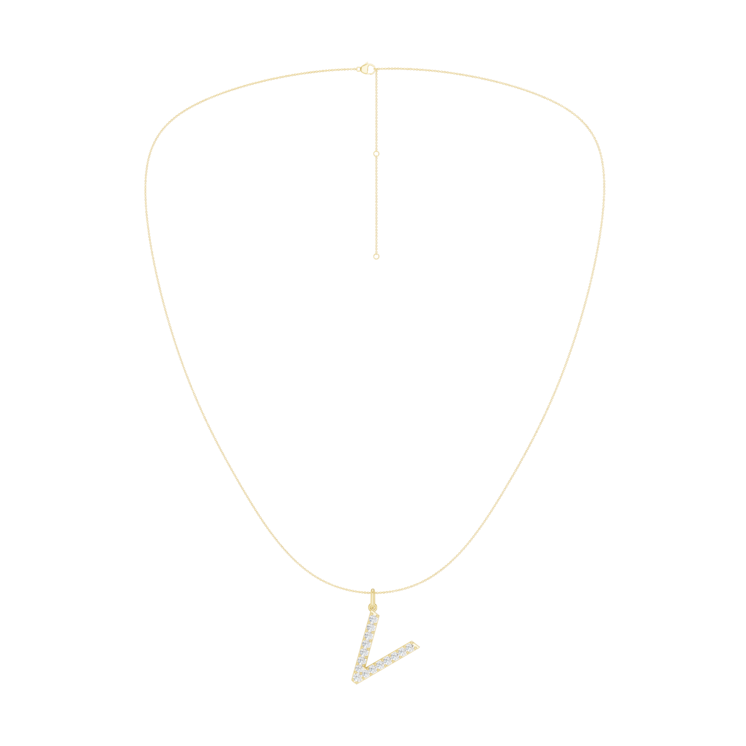Love Letters Pendant-V with Chain