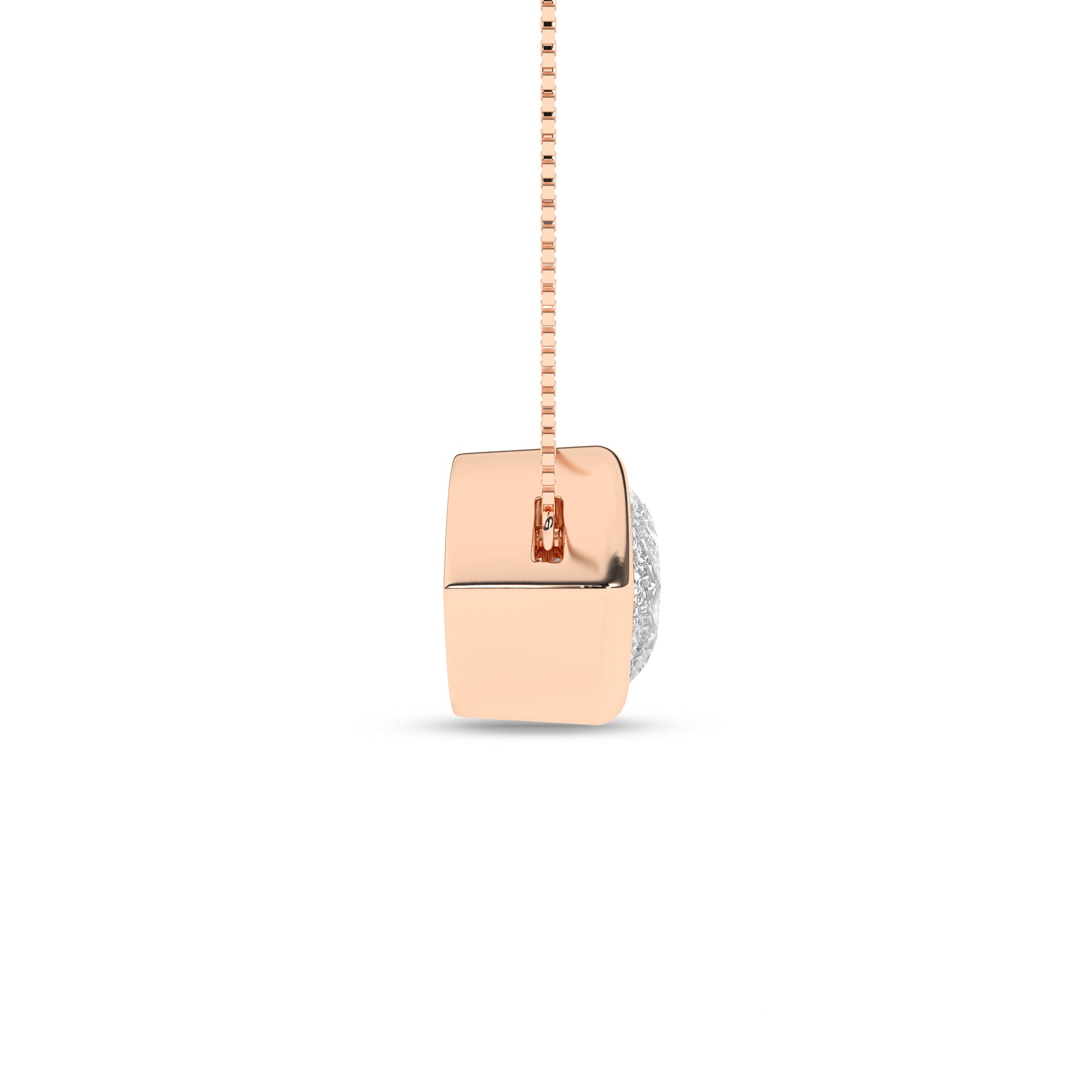Bezel-Set Solitaire Pendant (Marquise)