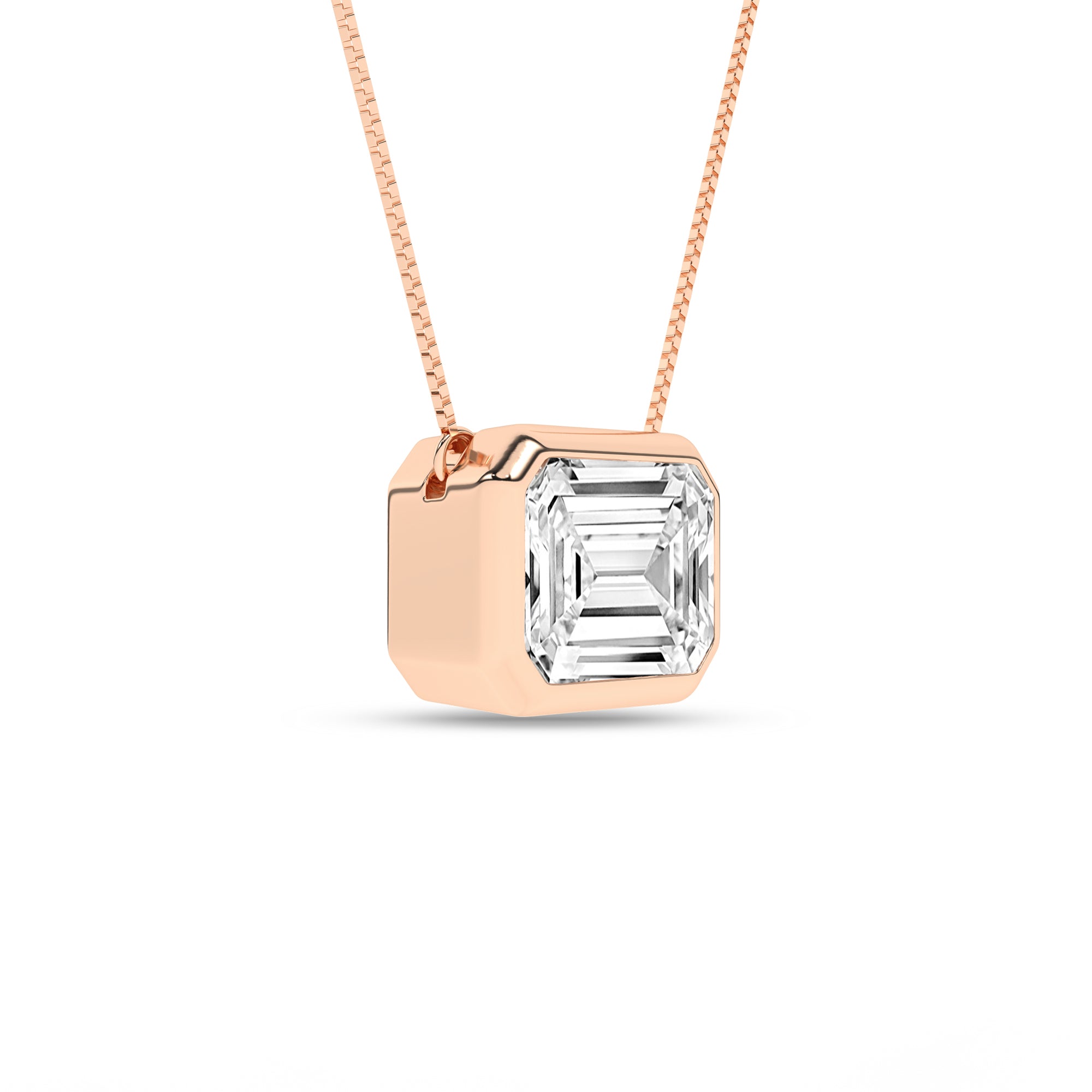Bezel-Set Solitaire Pendant (Emerald)