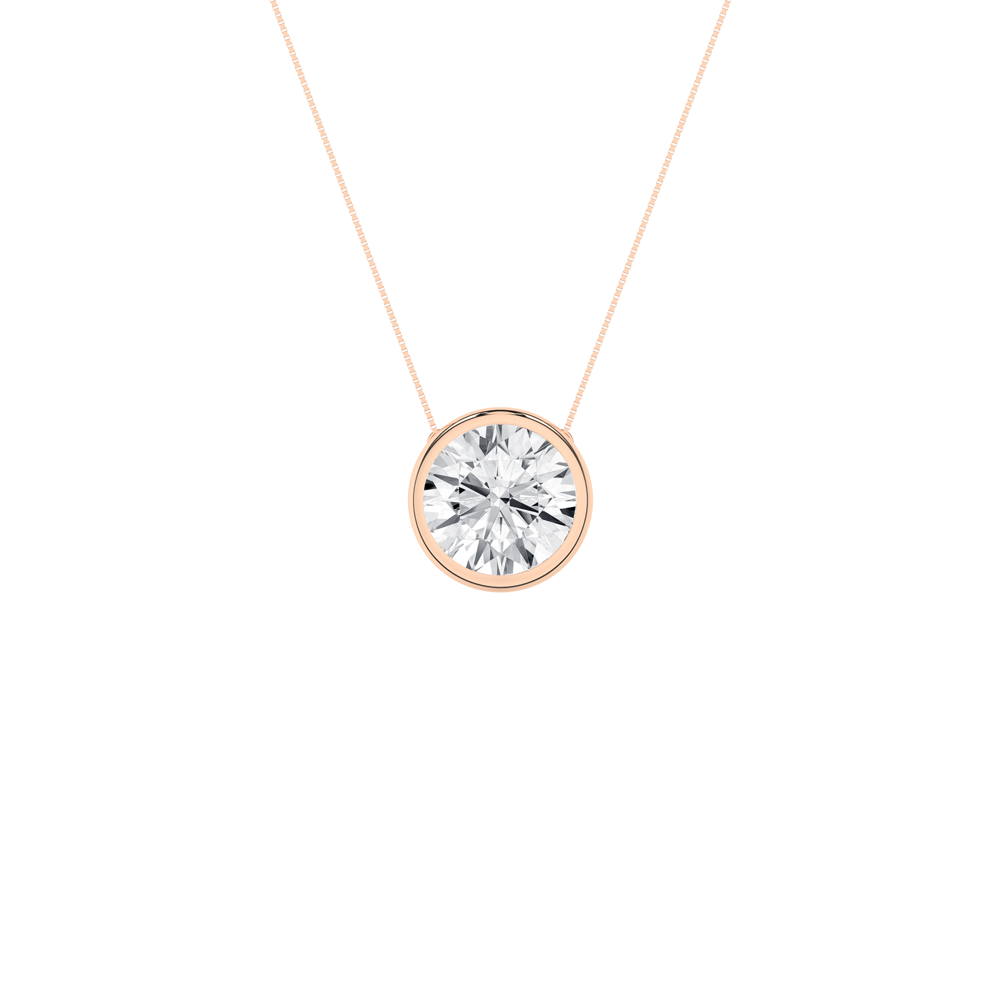Bezel-Set Solitaire Pendant (Round)