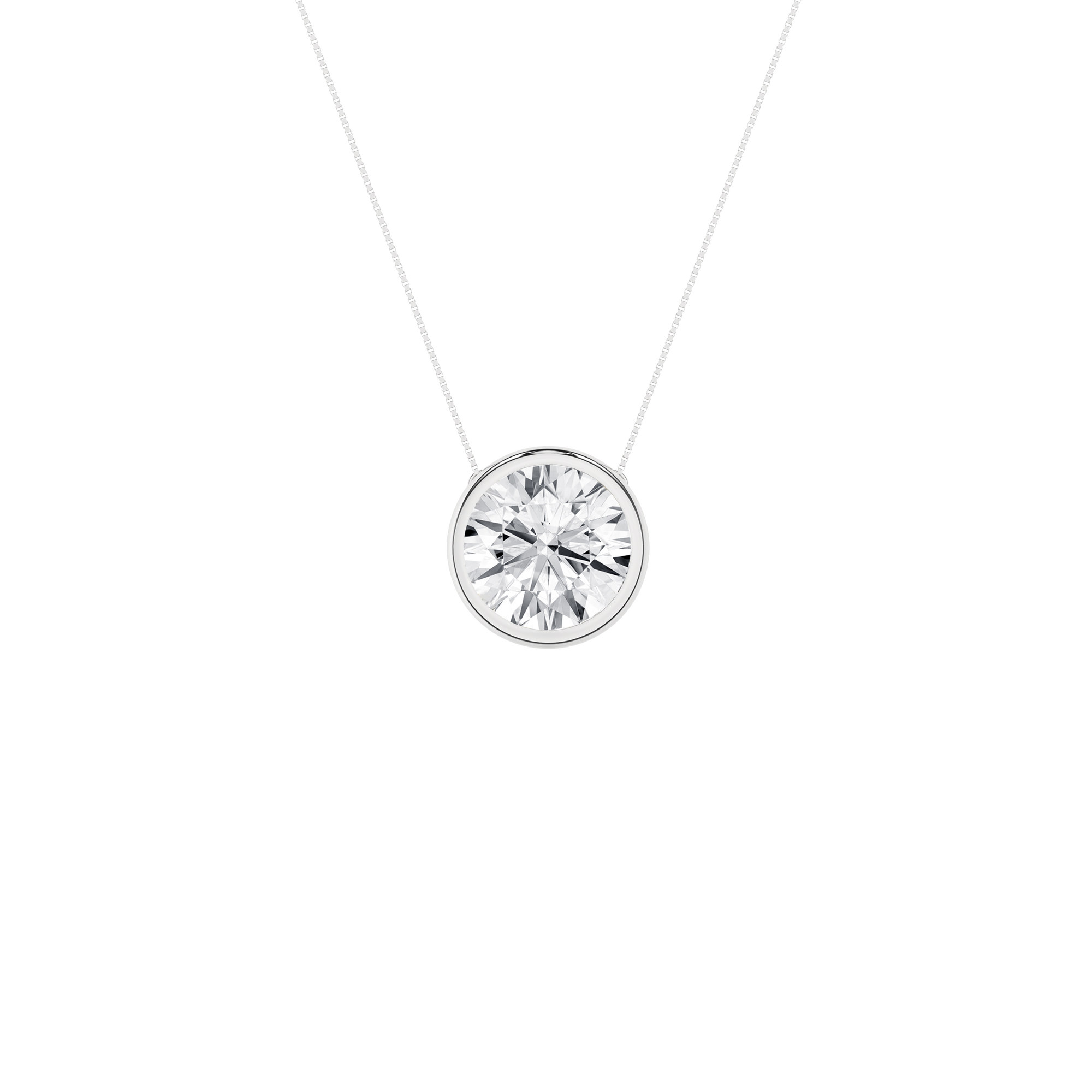 Bezel-Set Solitaire Pendant (Round)