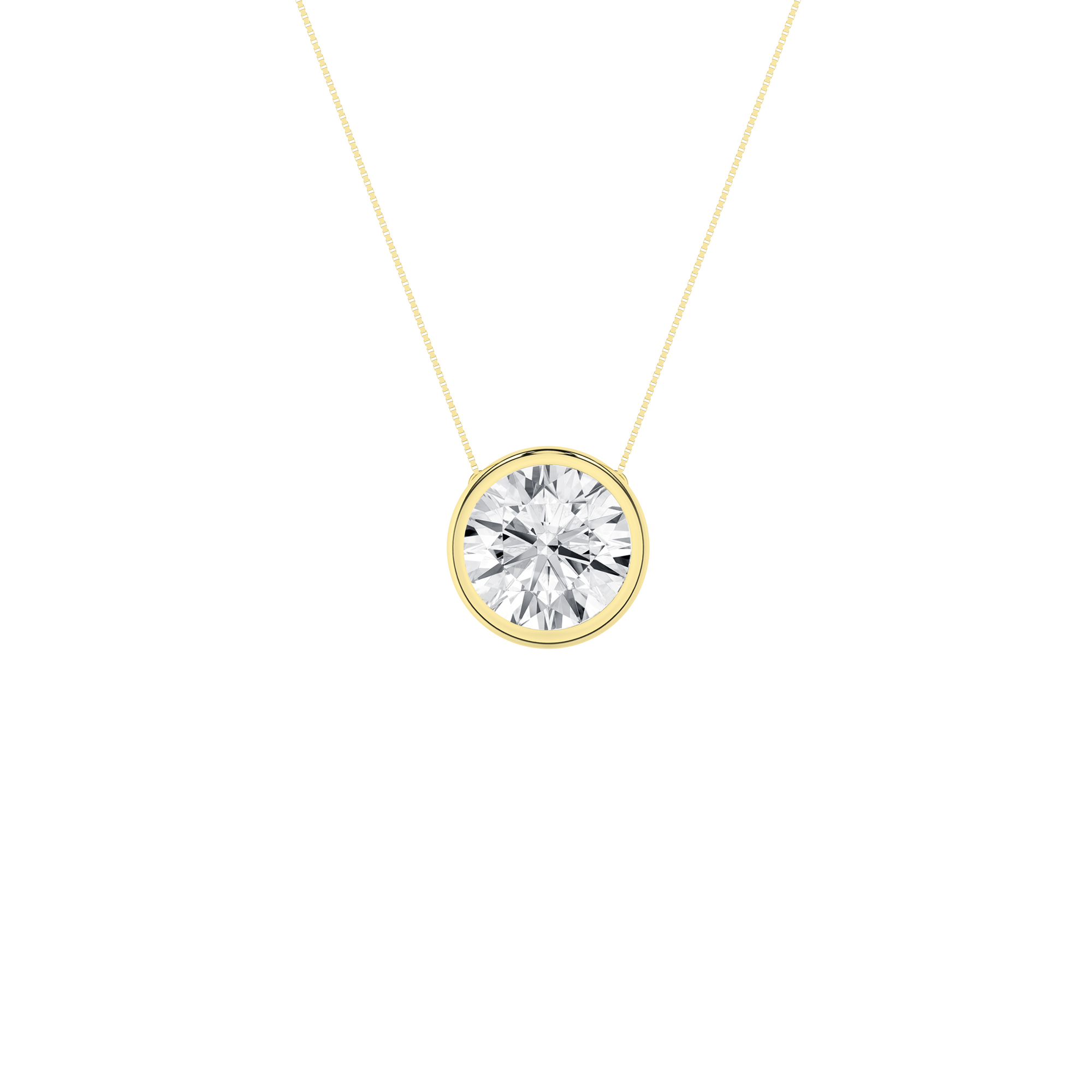 Bezel-Set Solitaire Pendant (Round)