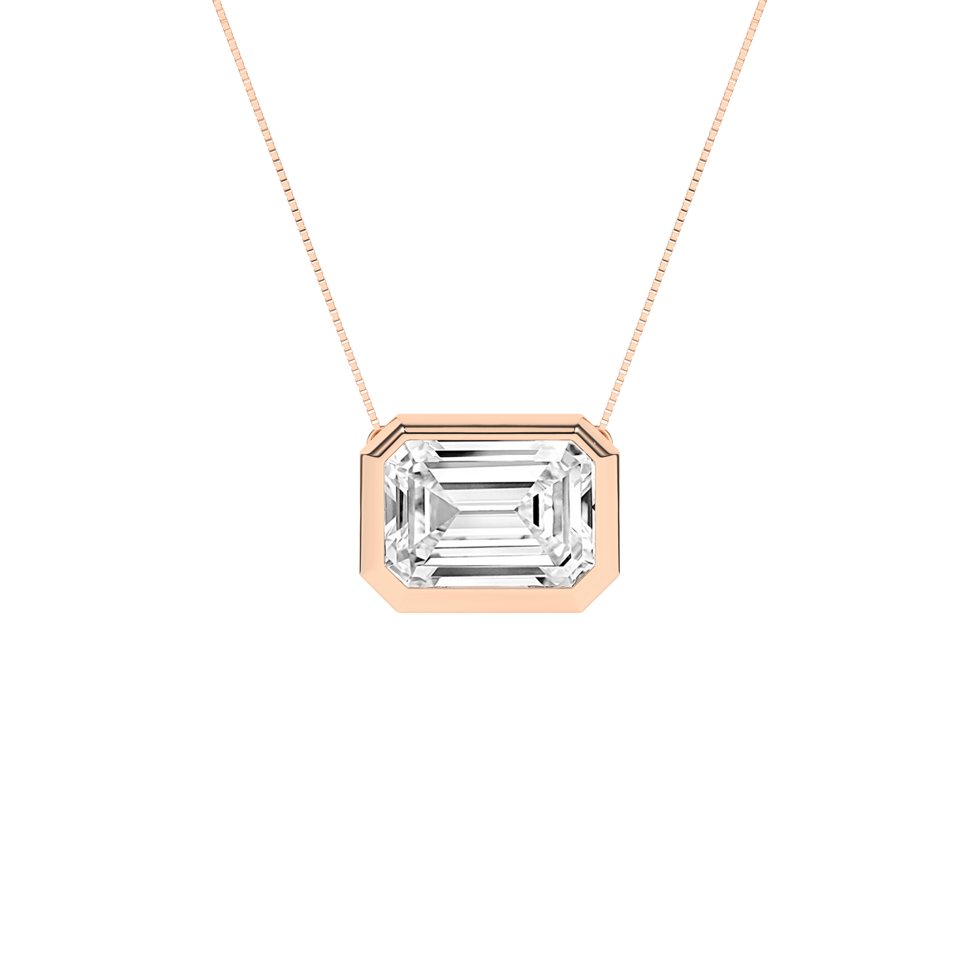 Bezel-Set Solitaire Pendant (Emerald)