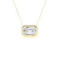 Bezel-Set Solitaire Pendant (Emerald)