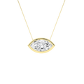 Bezel-Set Solitaire Pendant (Marquise)