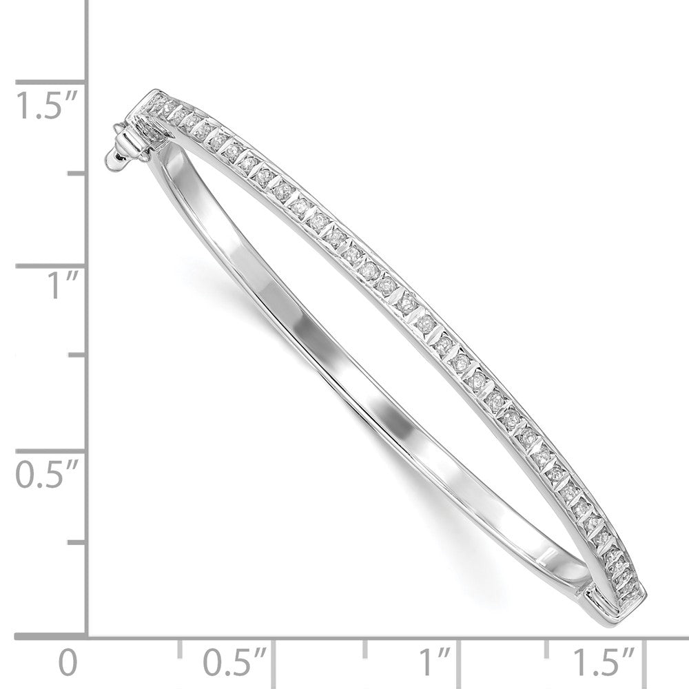 Cocoa Drift Diamond Fascination Diamond Mystique Sterling Silver Platinum-plated Diamond Baby Bangle