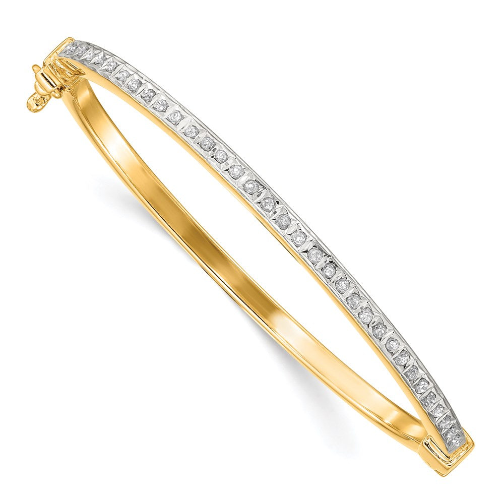 Bunny Pie Diamond Fascination Diamond Mystique Sterling Silver 18K Gold-plated Diamond Baby Bangle
