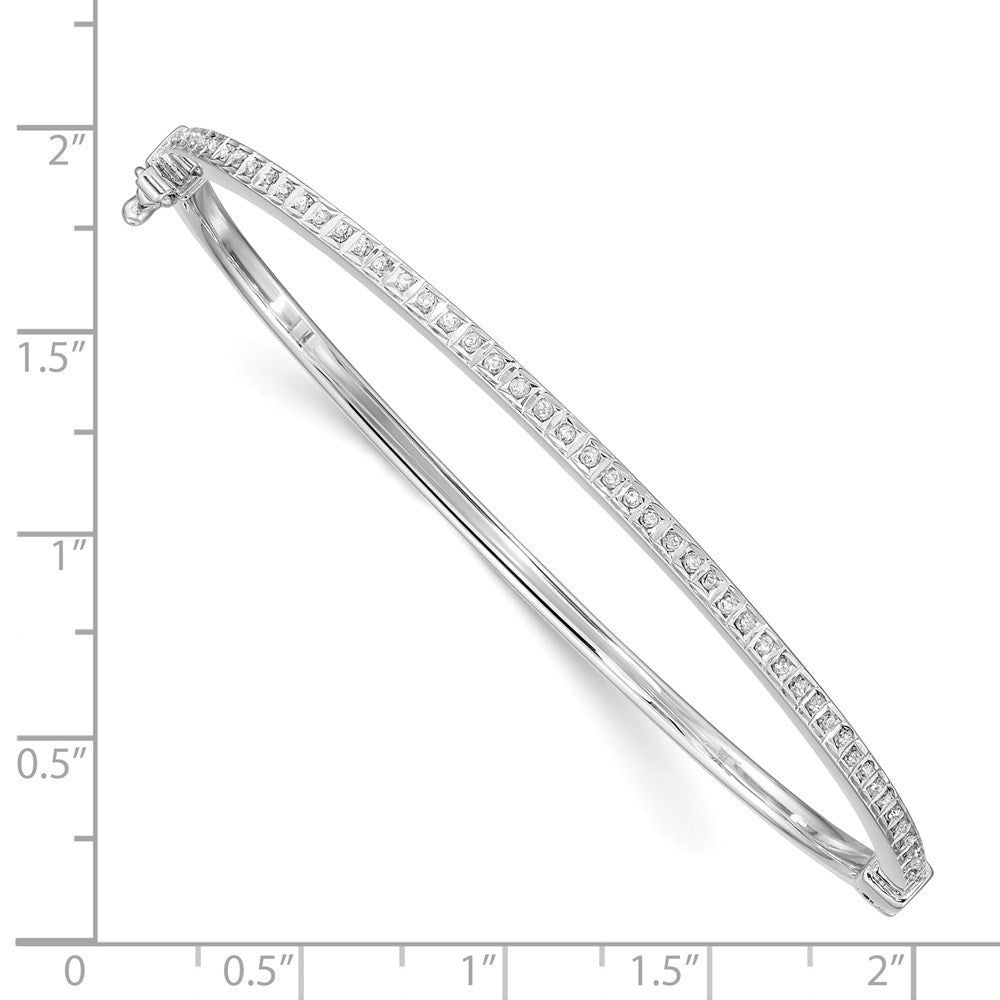 Caelum Diamond Fascination Diamond Mystique Sterling Silver Platinum-plated carart Diamond Bangle