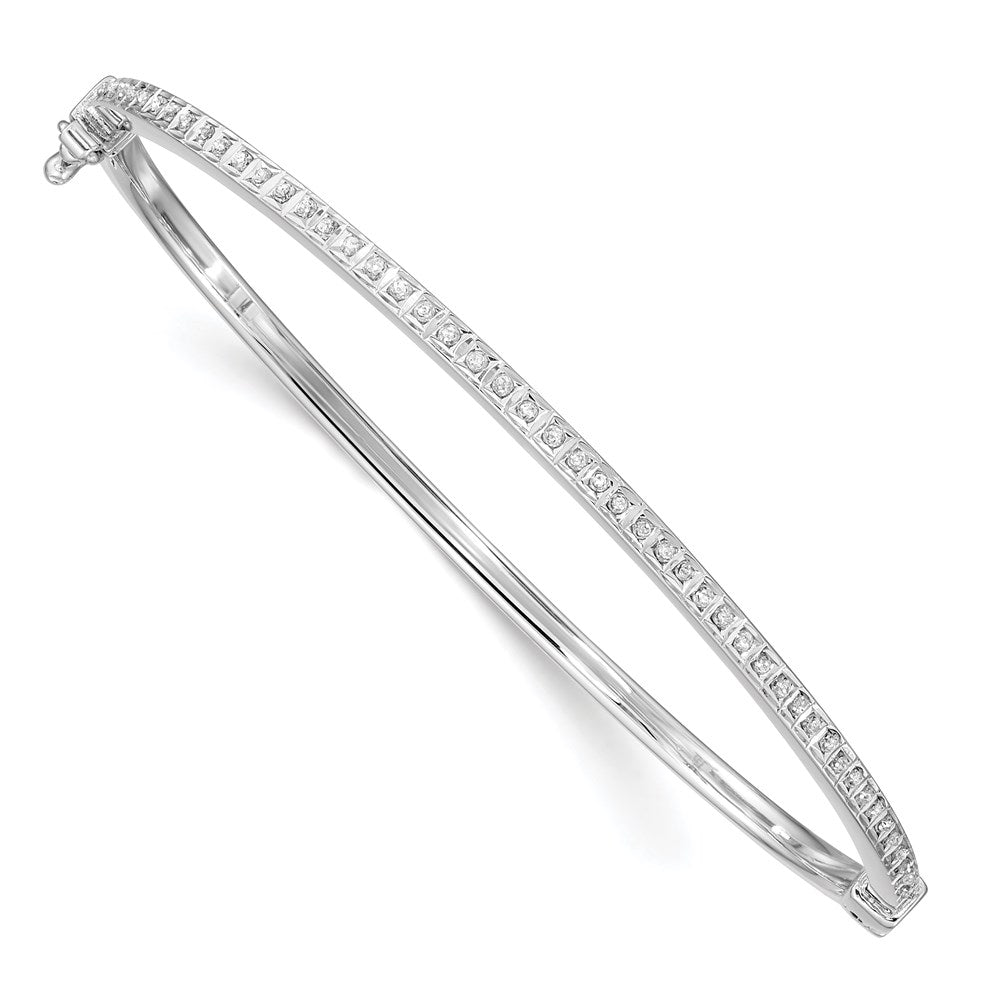 Caelum Diamond Fascination Diamond Mystique Sterling Silver Platinum-plated carart Diamond Bangle