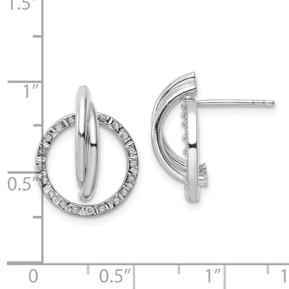 Dreamy Spark Diamond Fascination Diamond Mystique Sterling Silver Platinum-plated Diamond Post Earrings