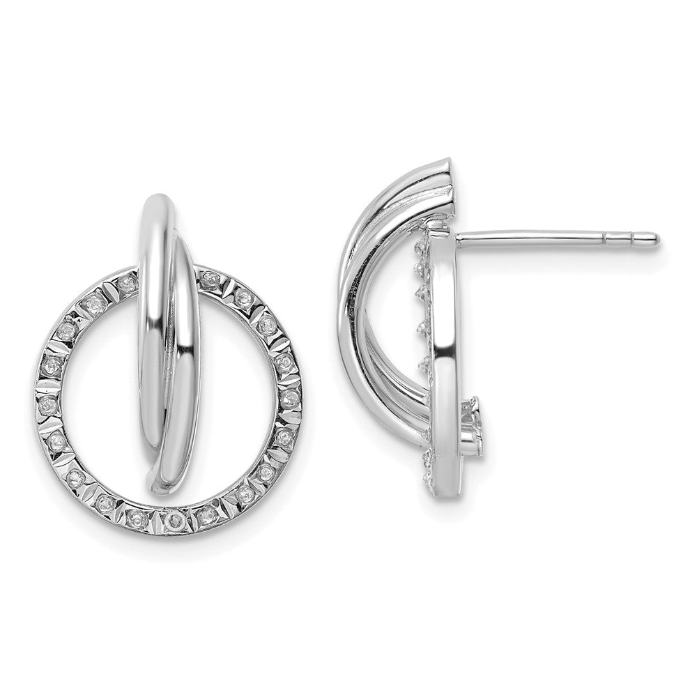 Dreamy Spark Diamond Fascination Diamond Mystique Sterling Silver Platinum-plated Diamond Post Earrings