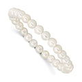 Thalia Majestik 7-8mm White Imitation Shell Pearl Stretch Bracelet