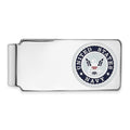 Vellum Sterling Silver Rhodium-plated U.S. Navy Money Clip