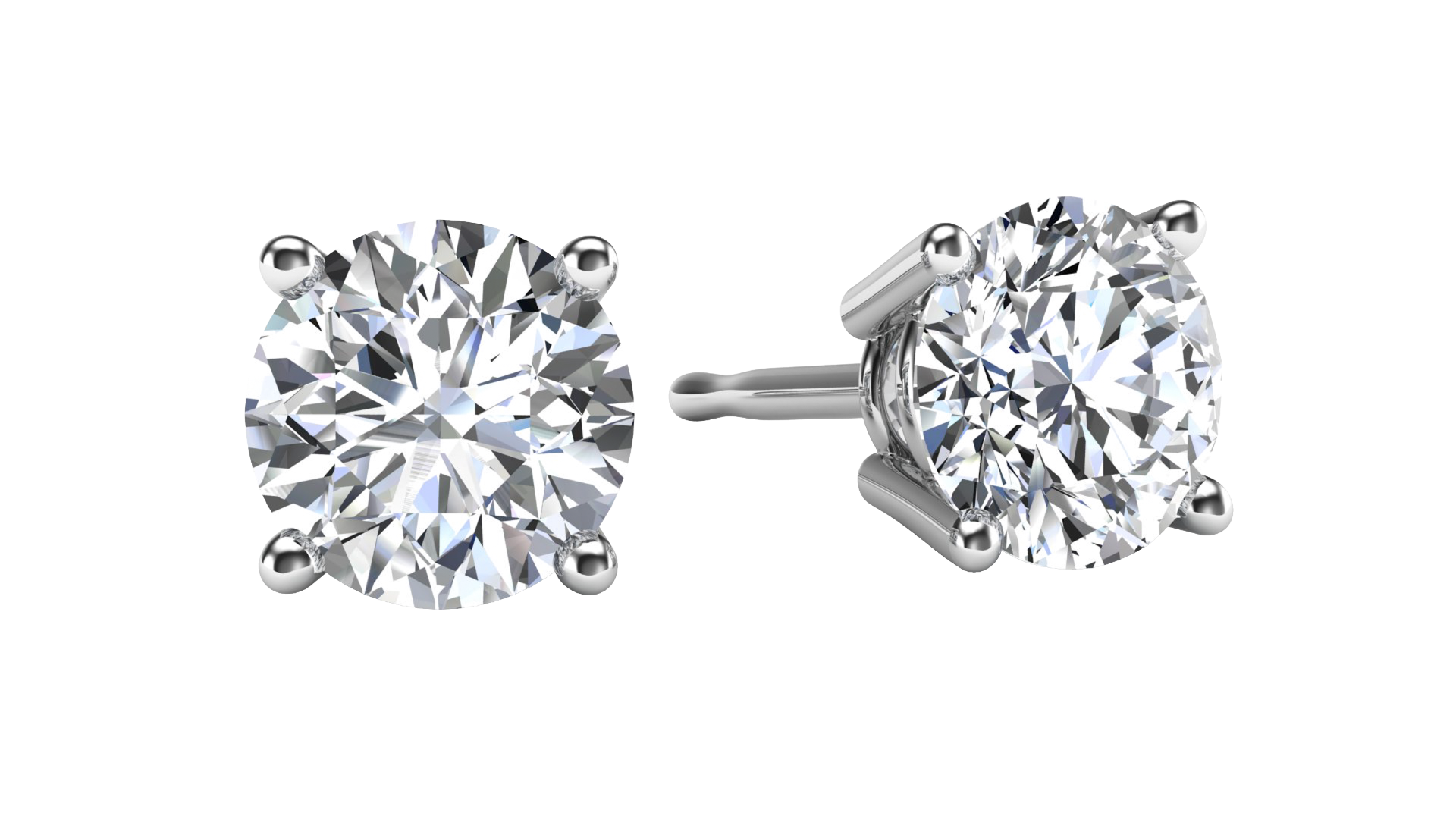 Glacier Fire Sterling Silver Lab Grown Diamond 1/4 CTW Stud Earrings