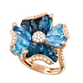 Mademoiselle Blue Topaz Ring