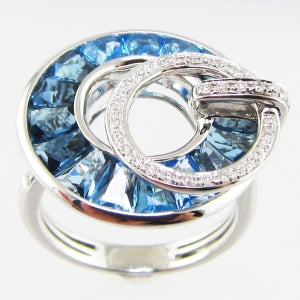 Poetry in Motion Blue Topaz Ring
