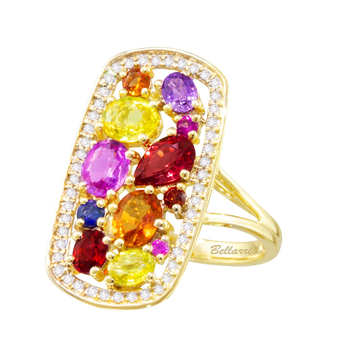 Princessa Multi Sapphire Ring