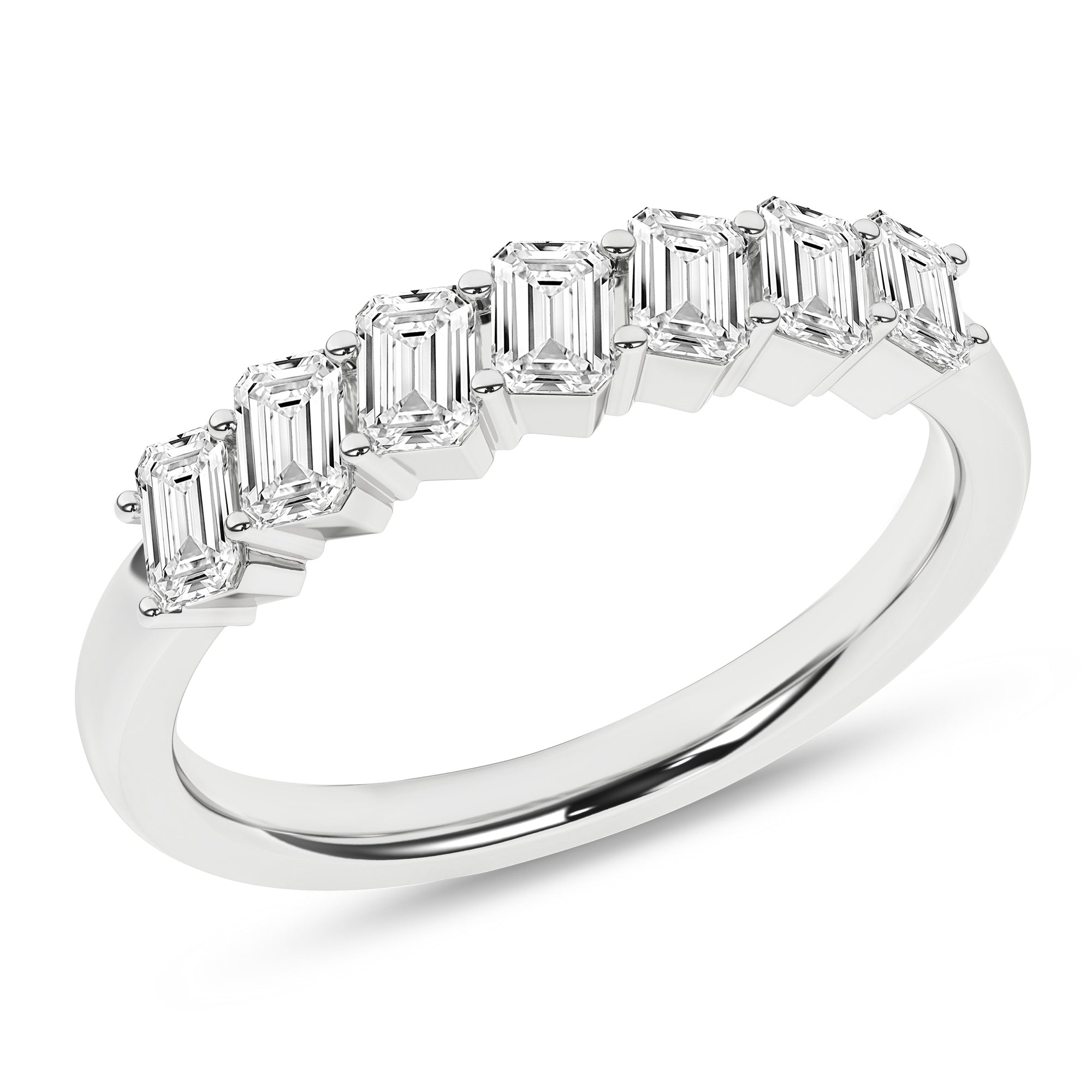 Angled 7-Stone Band (Emerald)