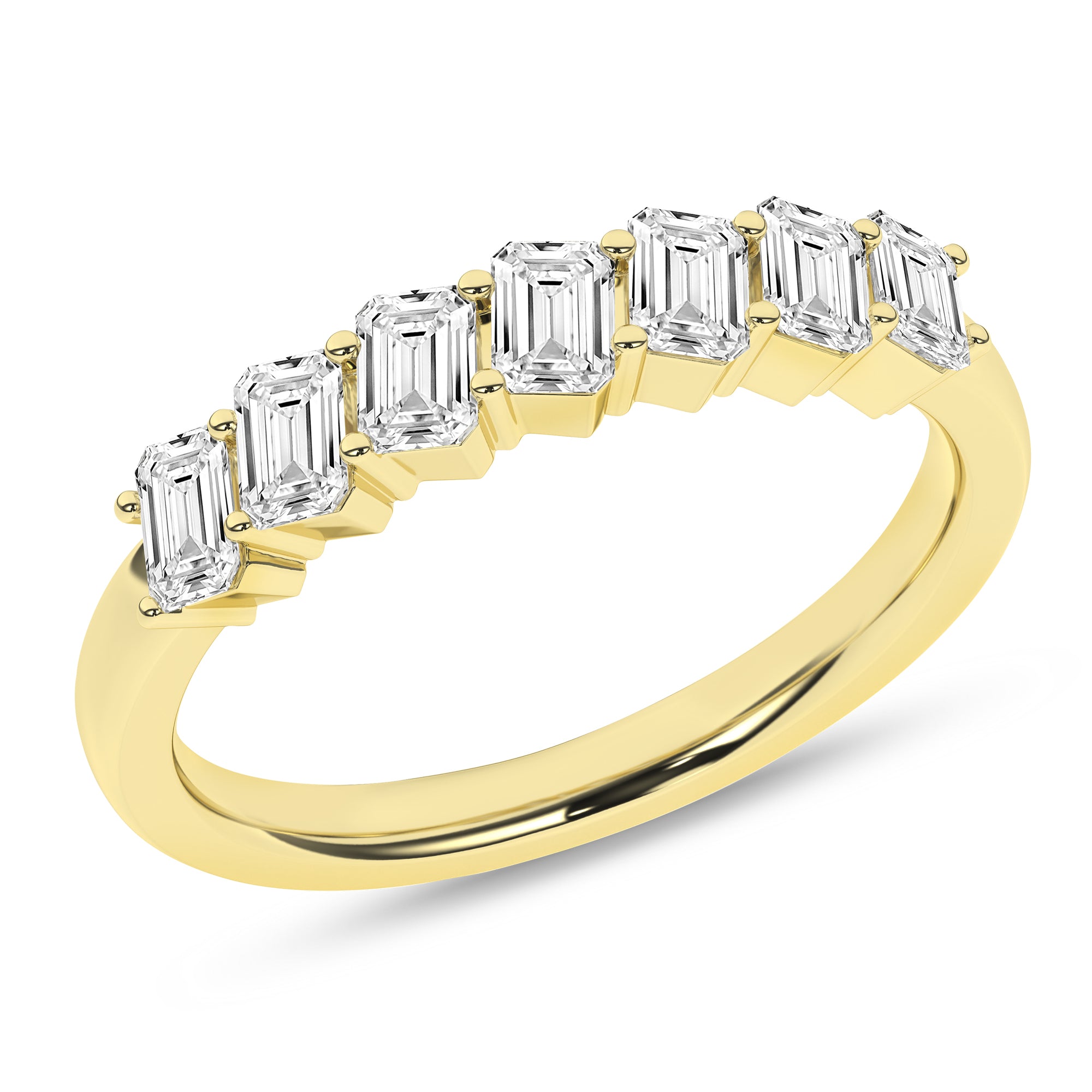 Angled 7-Stone Band (Emerald)