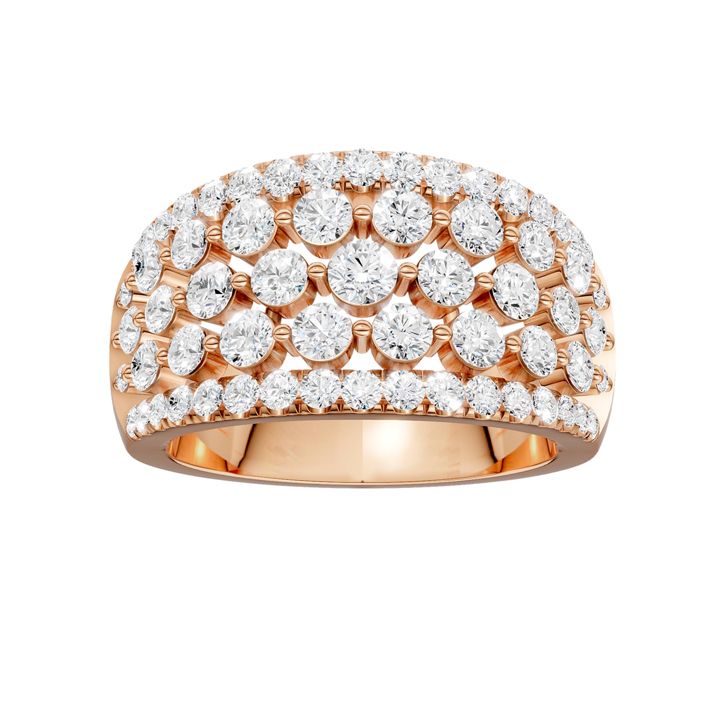 Multi Row Diamond Ring