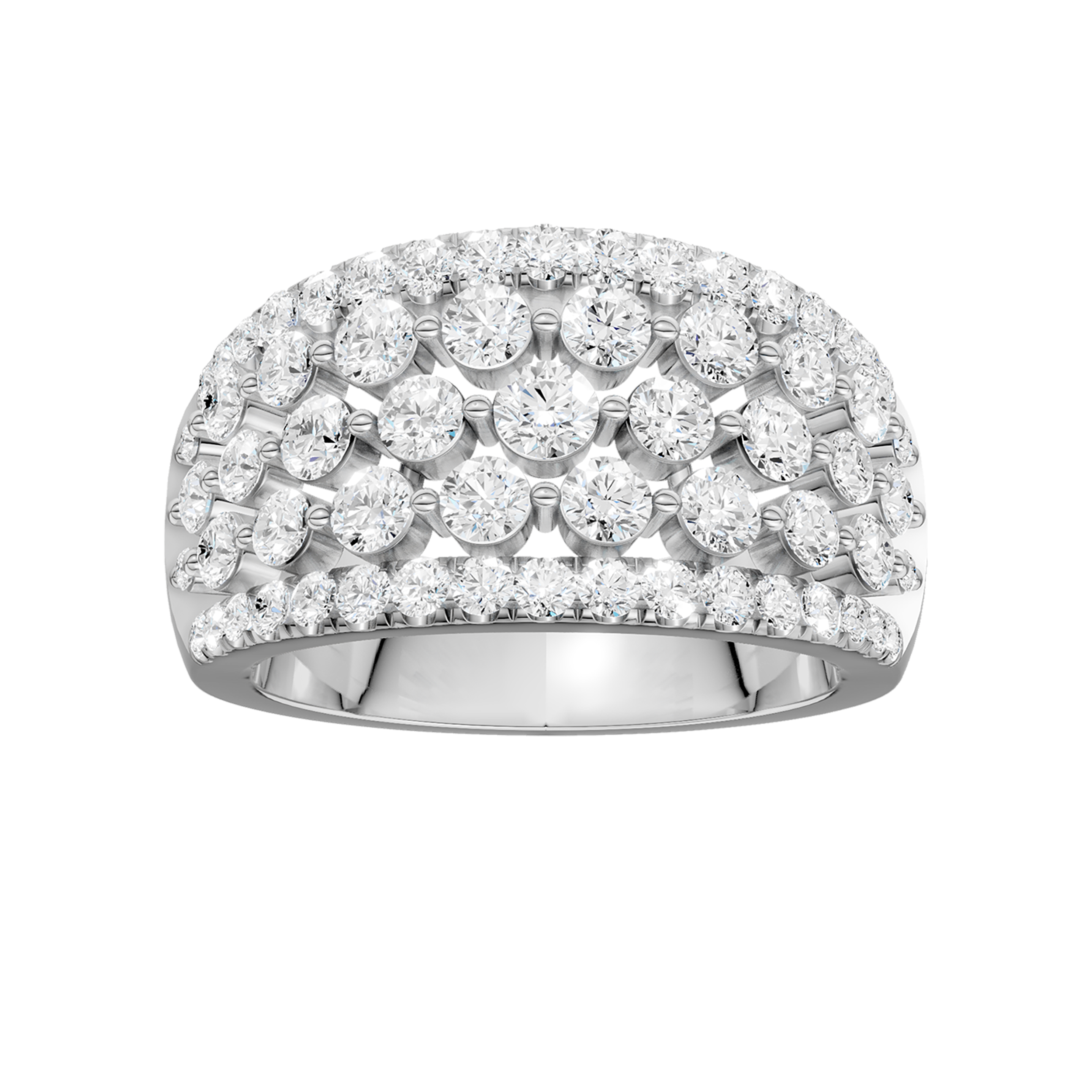 Multi Row Diamond Ring