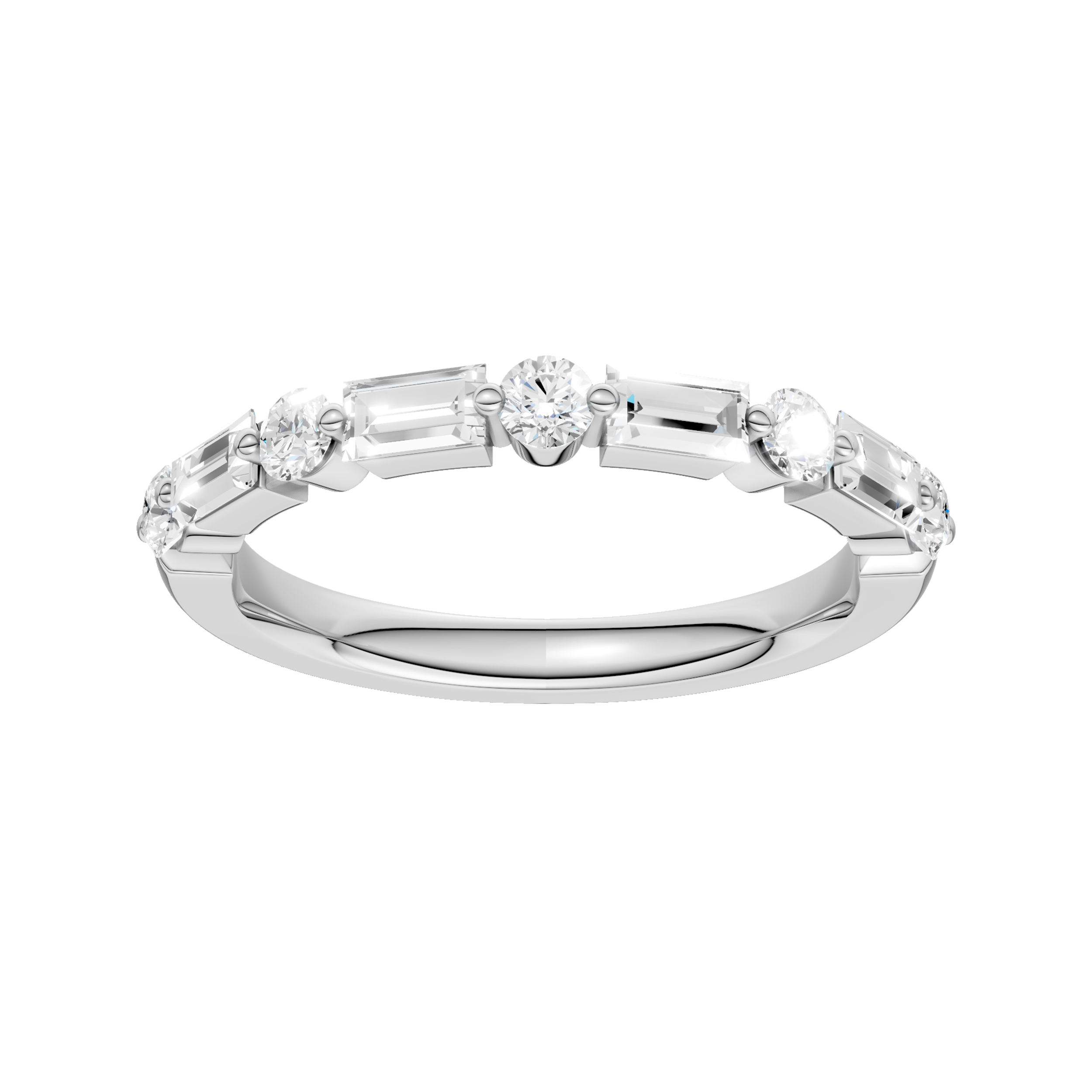 SINGLE SHARED-PRONG WEDDING BAND