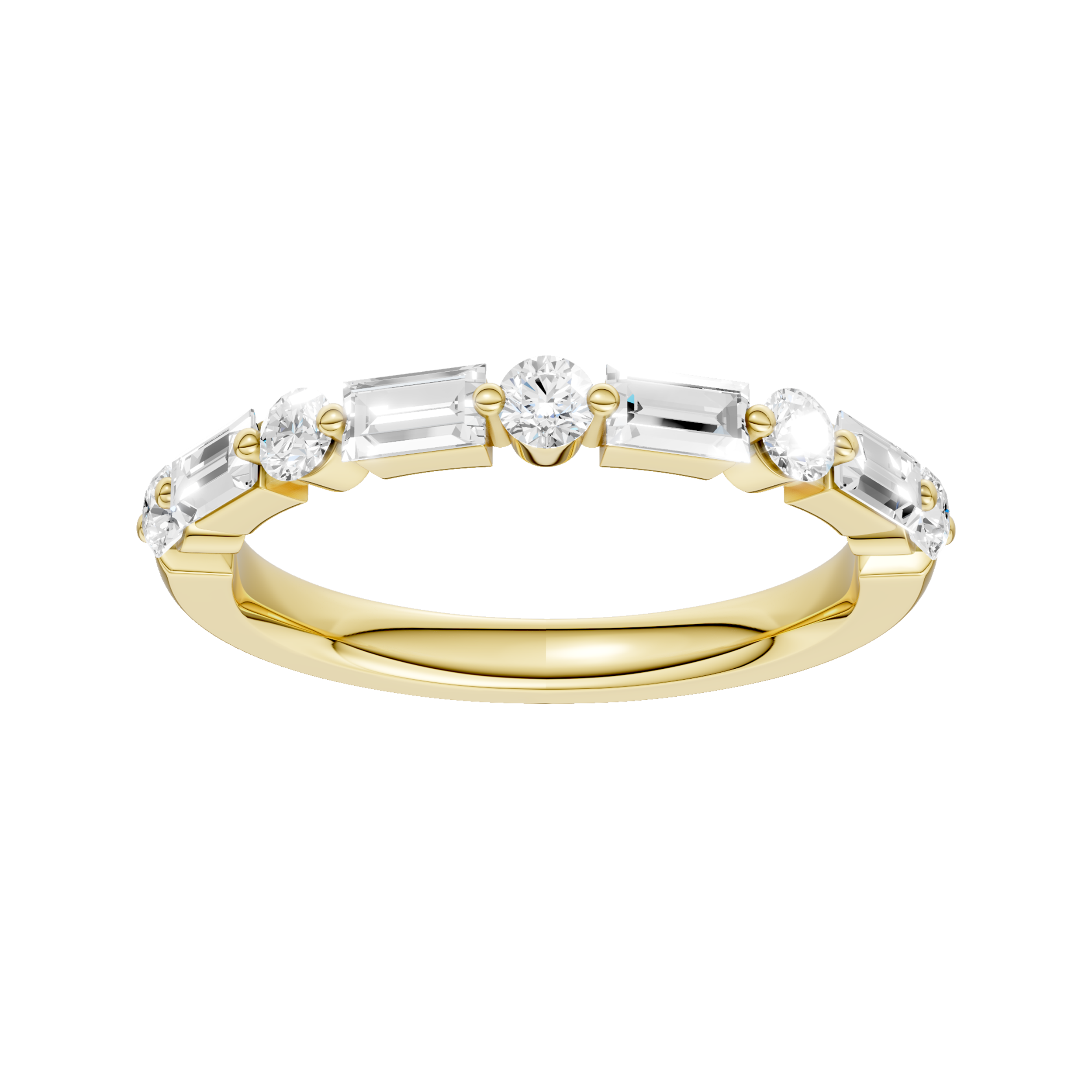 SINGLE SHARED-PRONG WEDDING BAND