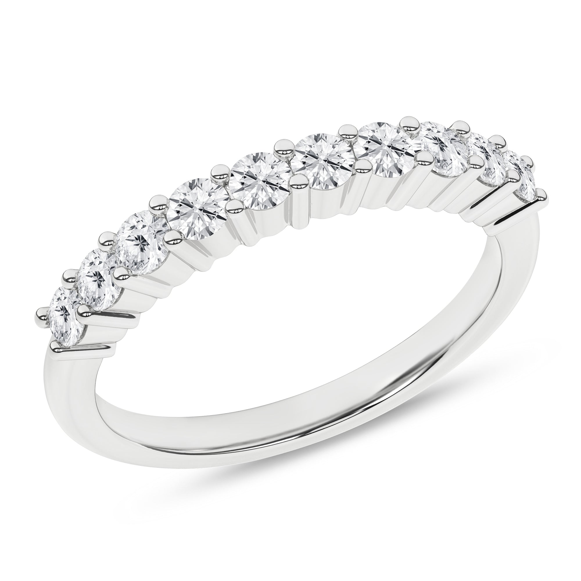 Shared-Prong Wedding Band (Round)