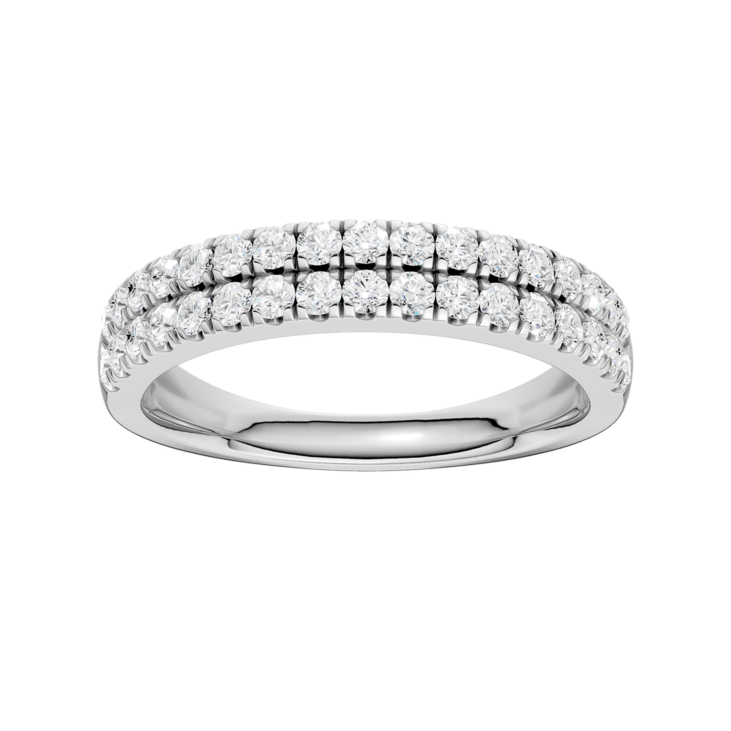 Pave Diamond Wedding Band