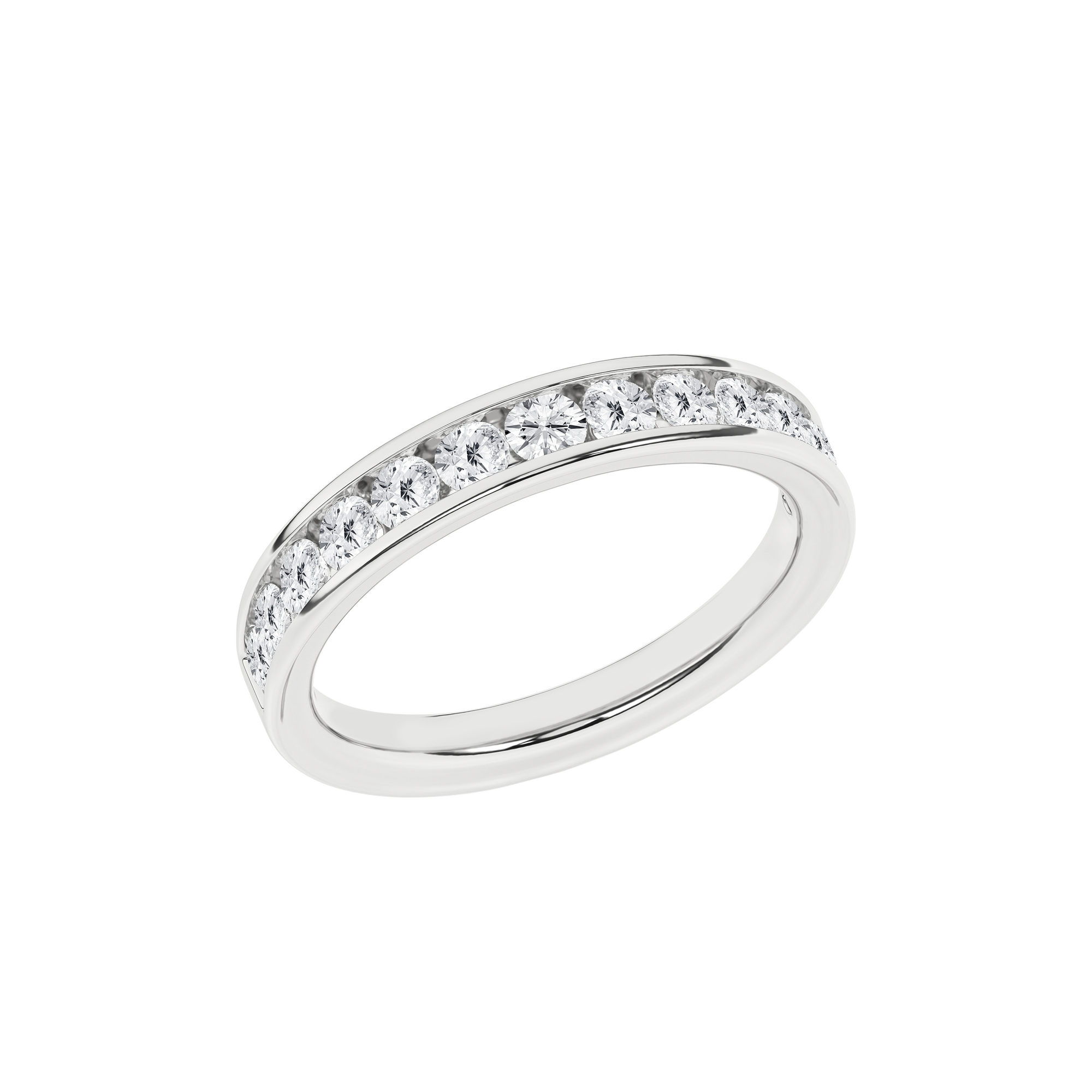 Channel Set Wedding Band (Round)