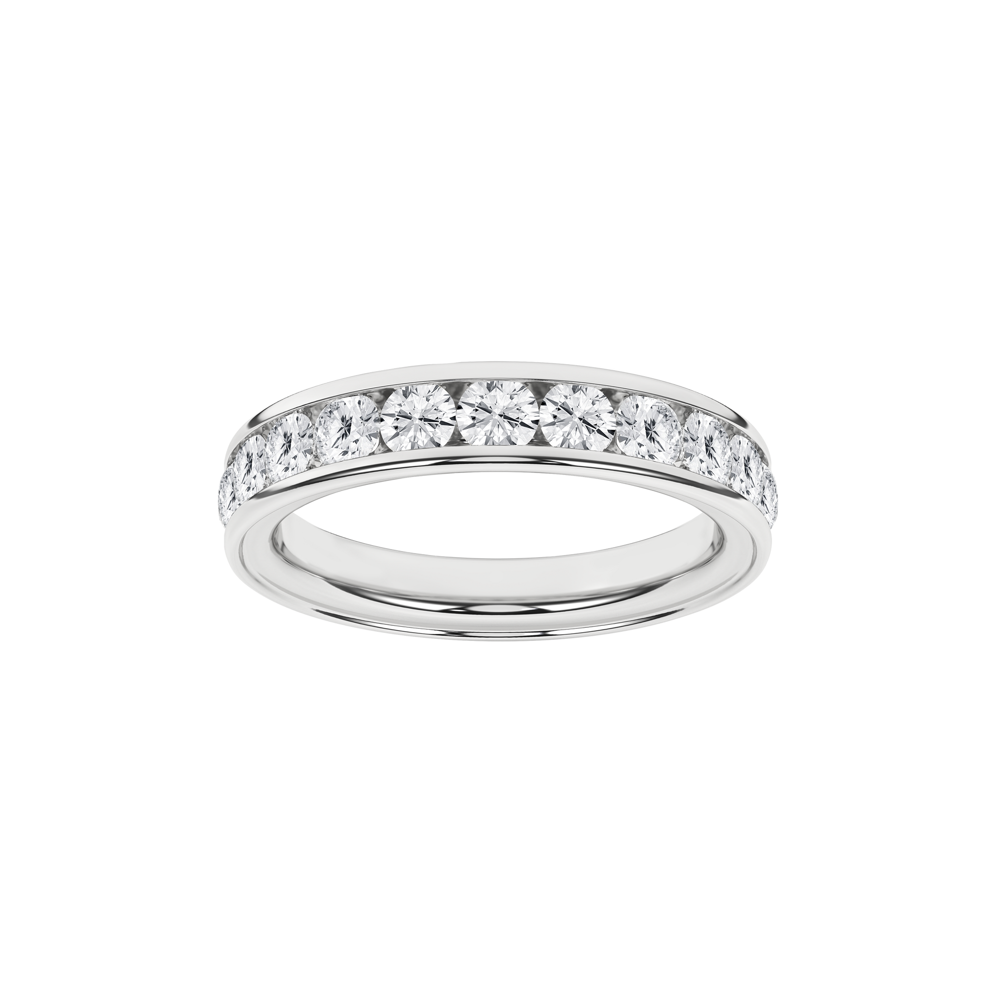 Channel Set Wedding Band (Round)