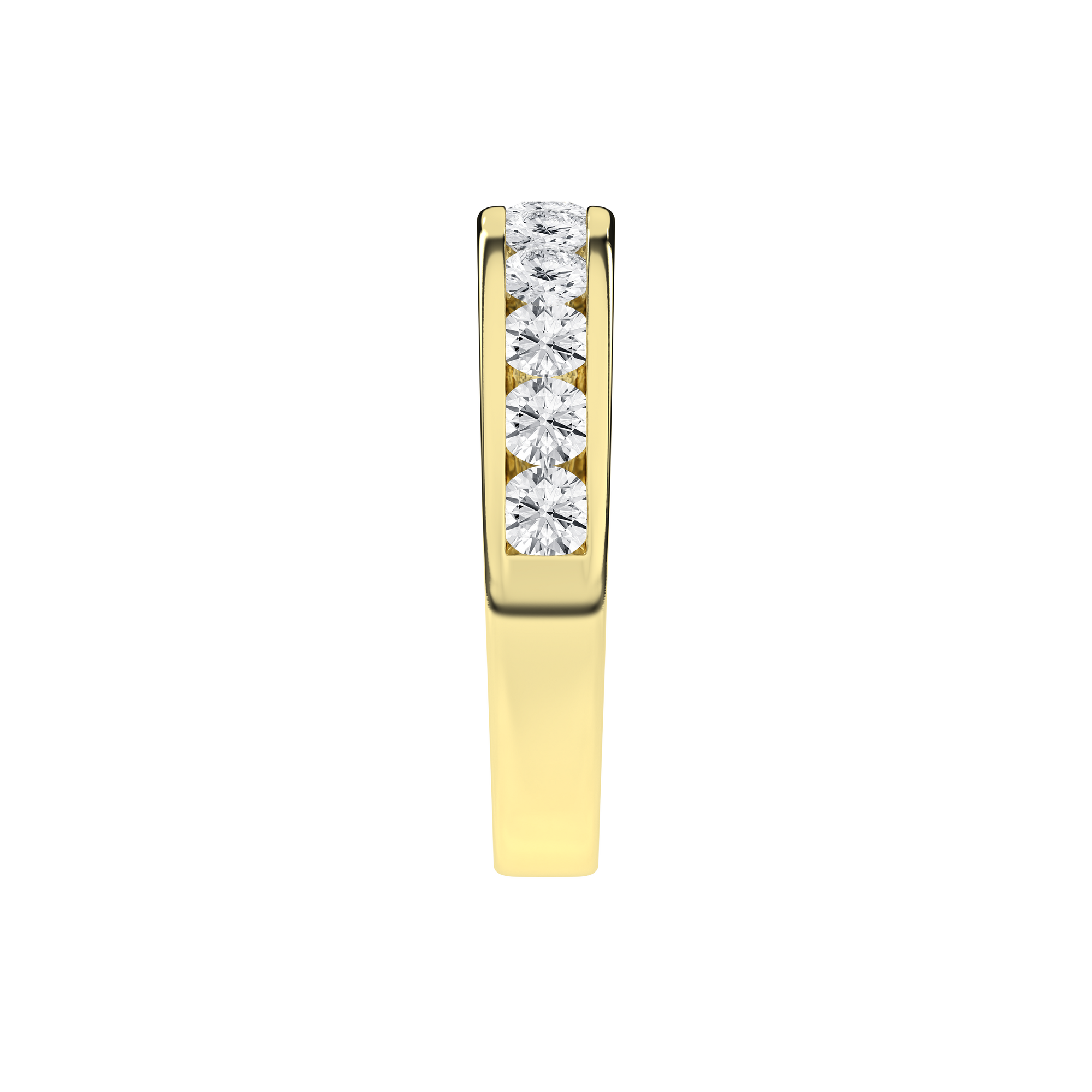 Channel Set Wedding Band (Round)