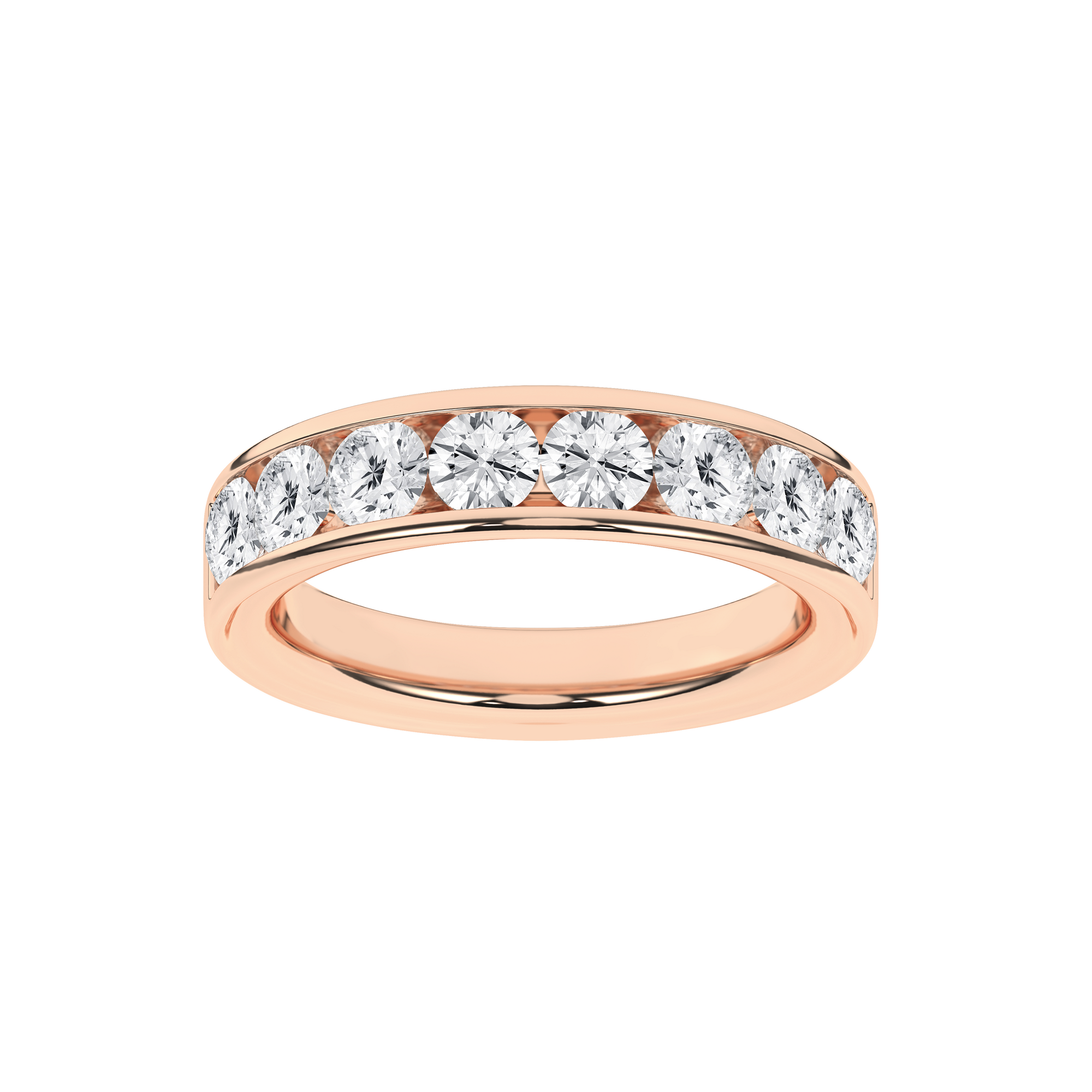 Channel Set Wedding Band (Round)
