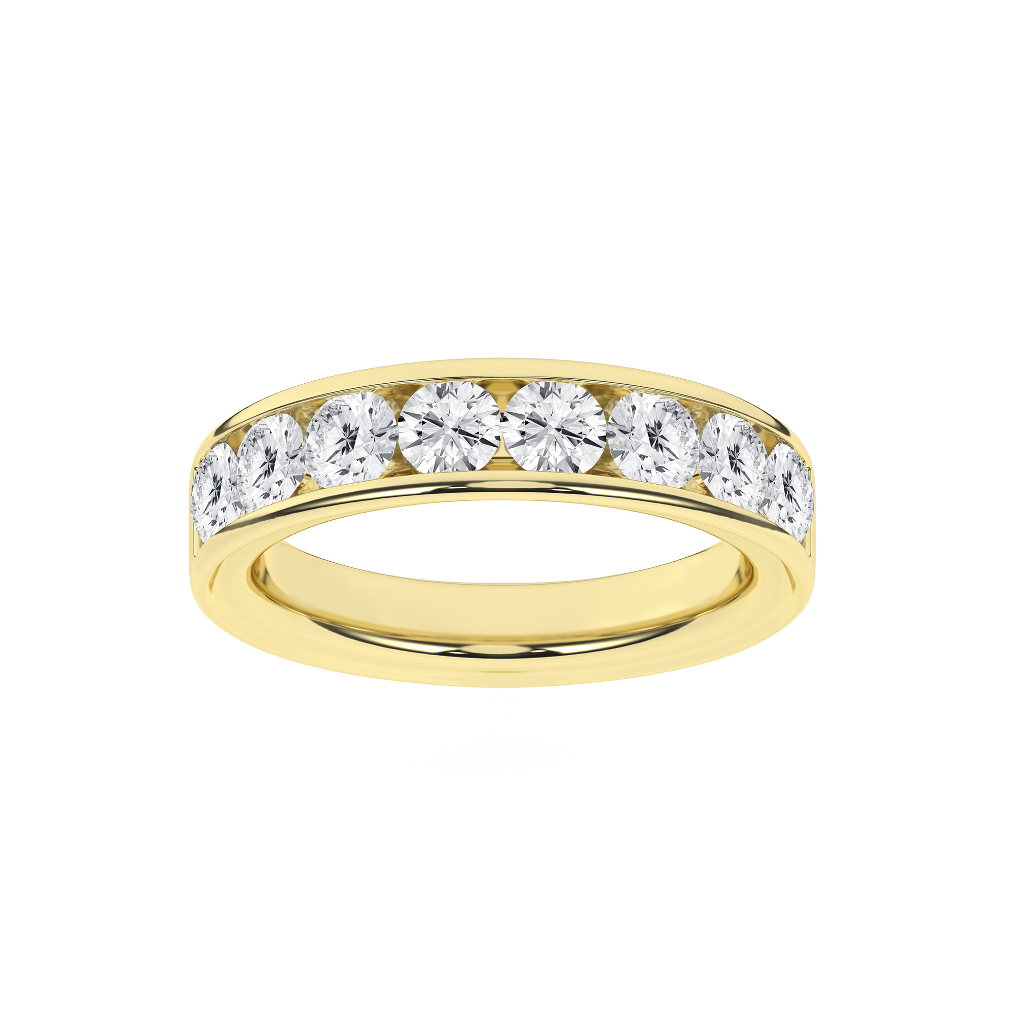 Channel Set Wedding Band (Round)