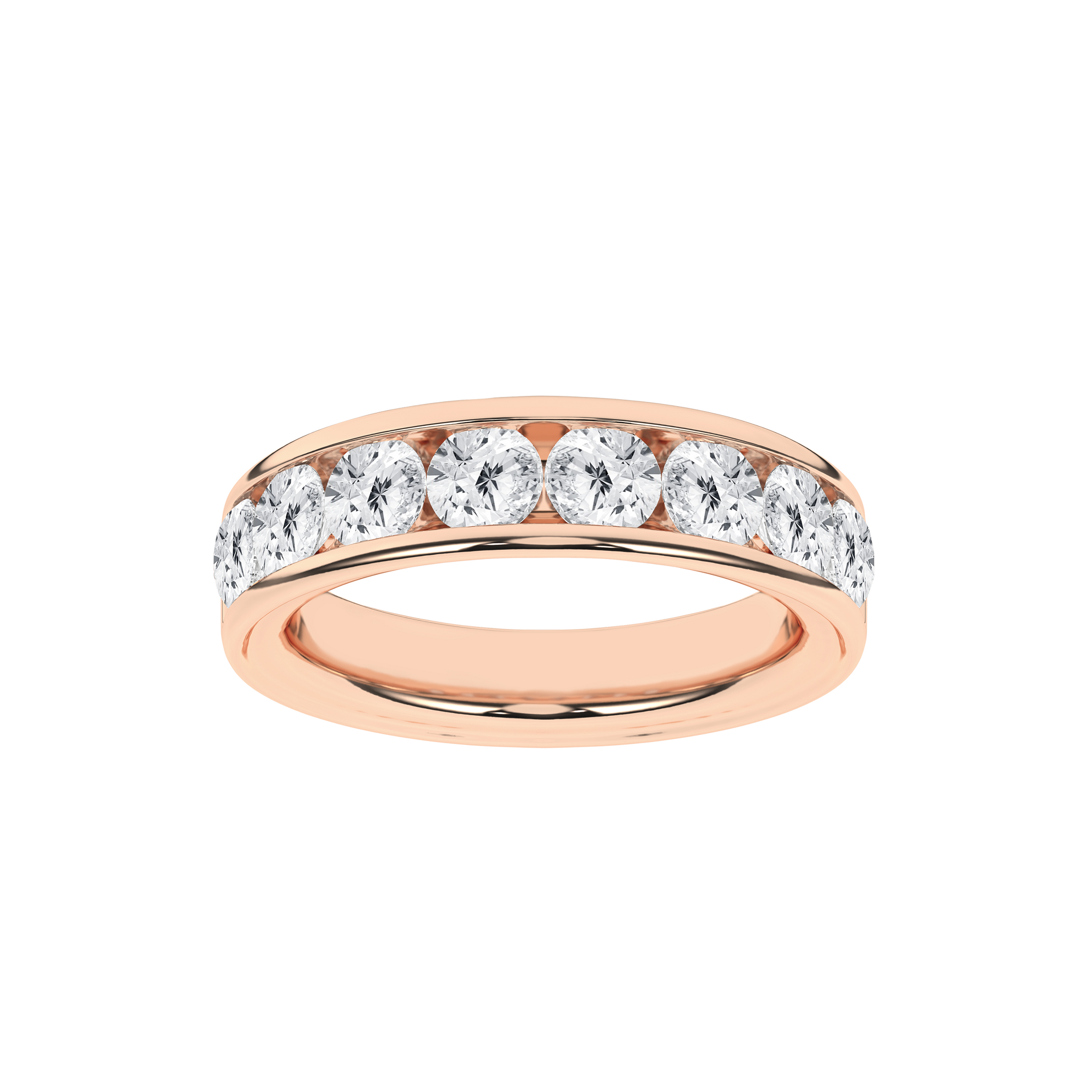 Channel Set Wedding Band (Round)