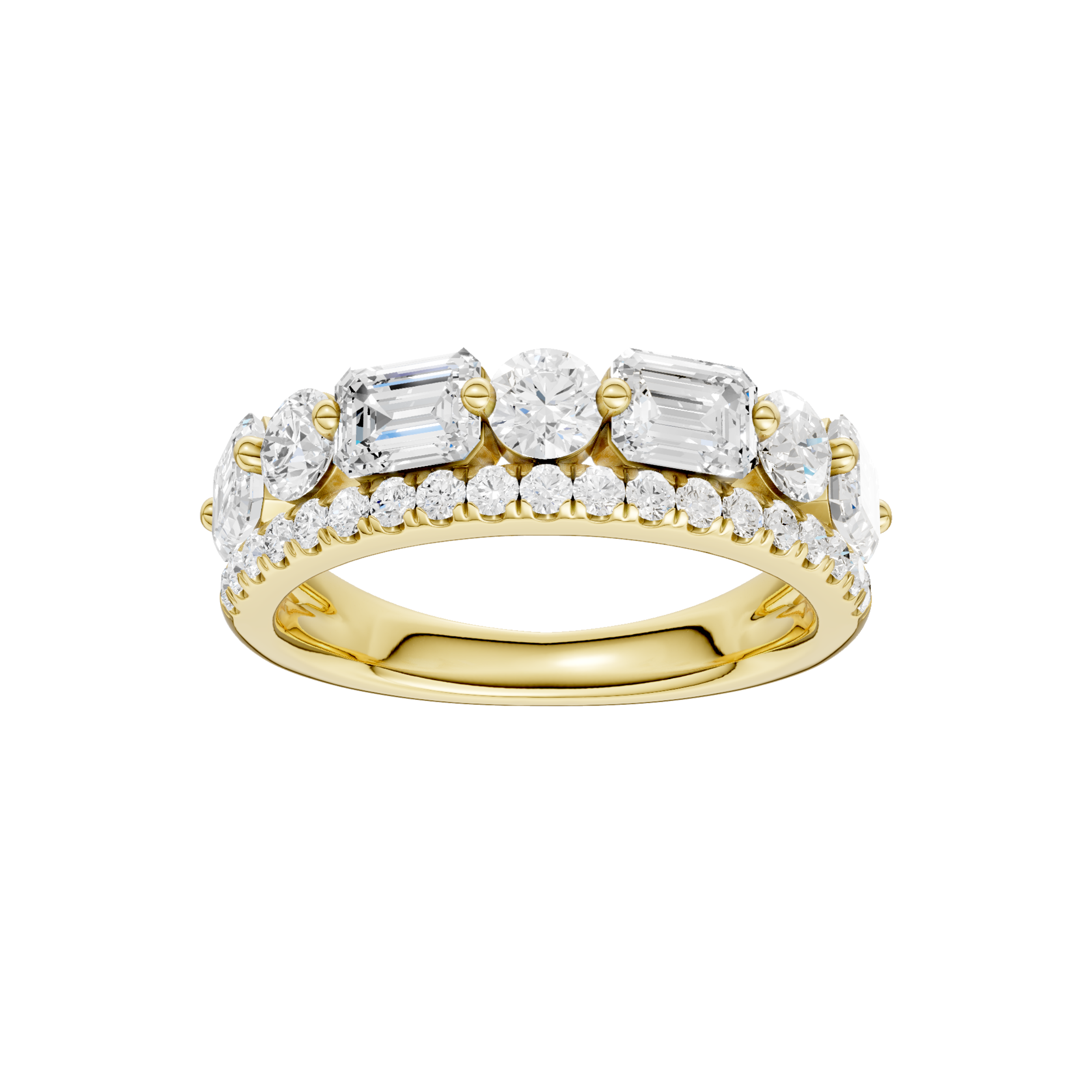 Stackable Ring(Round; Emerald)