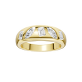 Fancy Shape Flush Set Diamond Ring(EM,MQ)