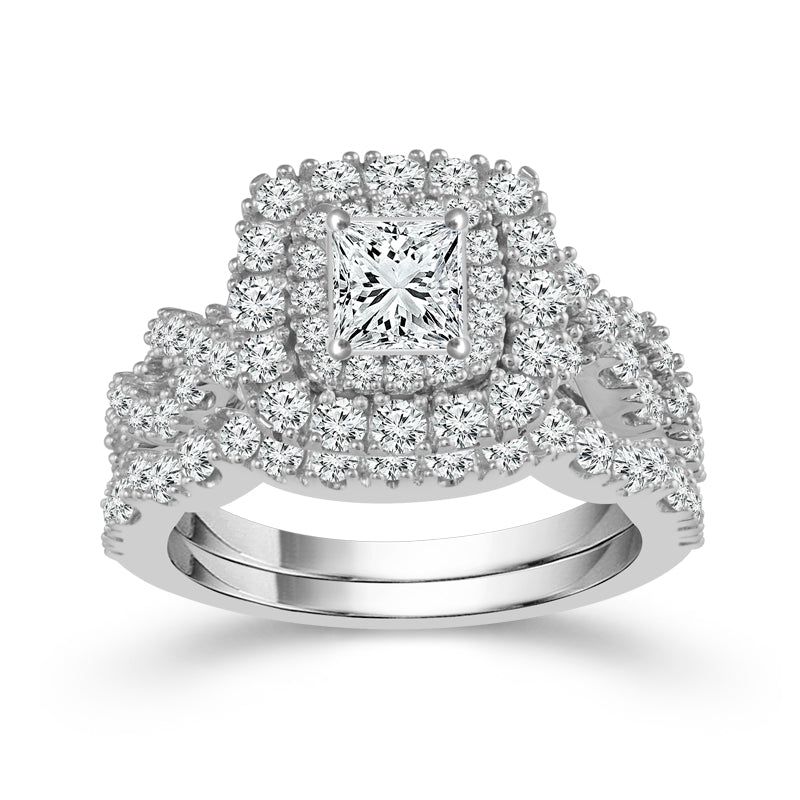 Calypso Antigua Serenity 14k White Gold Wedding Set