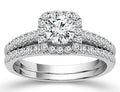 14k White Gold Bridal Set