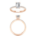 Hidden Halo Engagement Ring (Emerald)