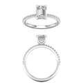 Hidden Halo Engagement Ring (Emerald)