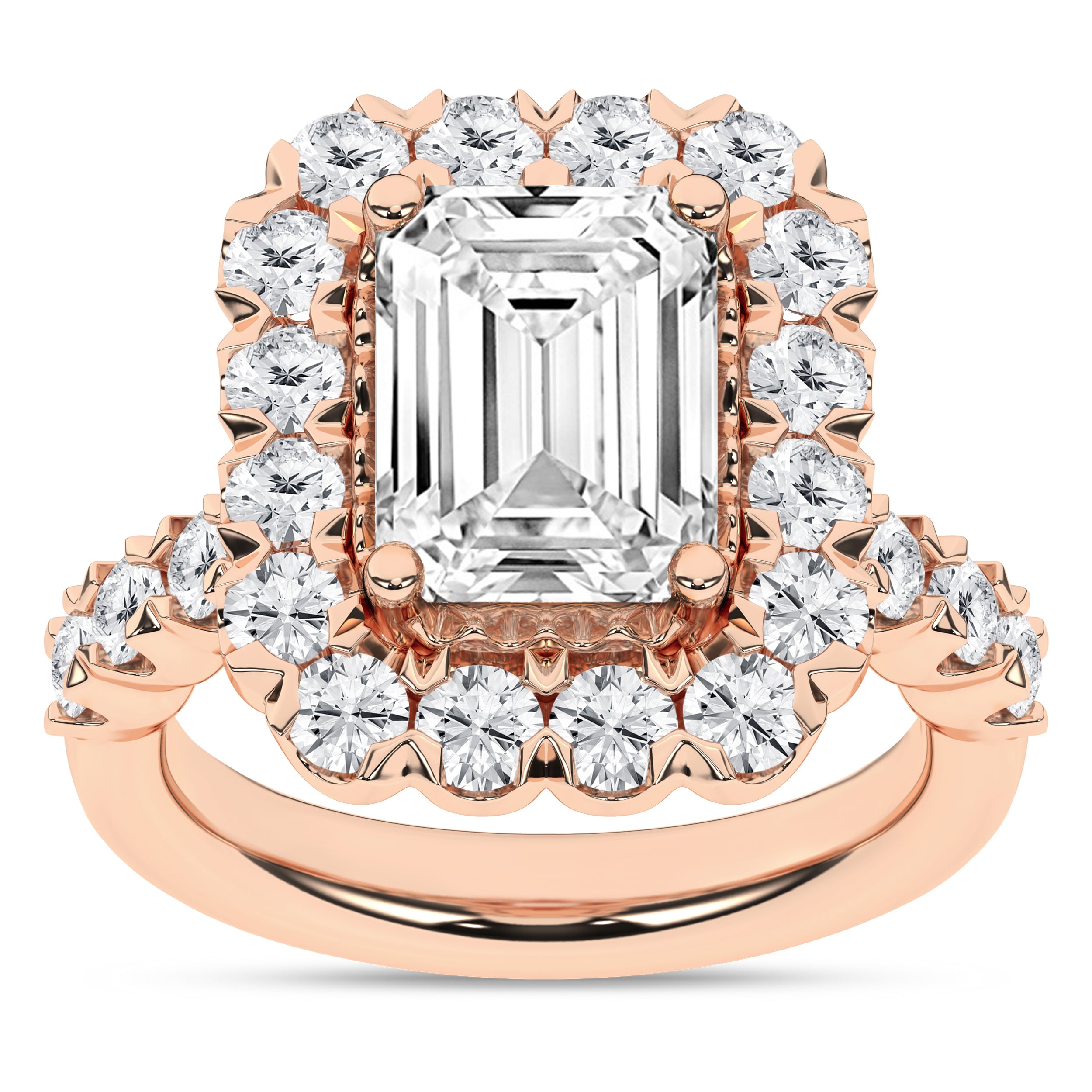 Elegant Halo Ring (Emerald)