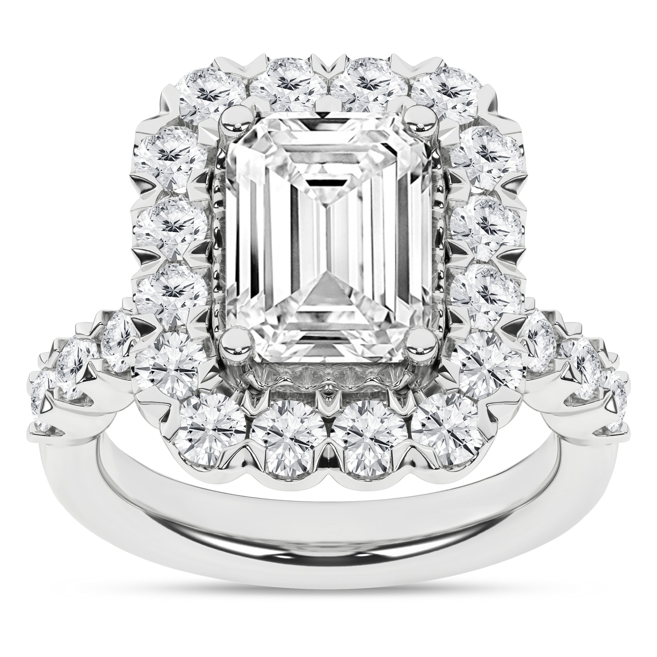 Elegant Halo Ring (Emerald)
