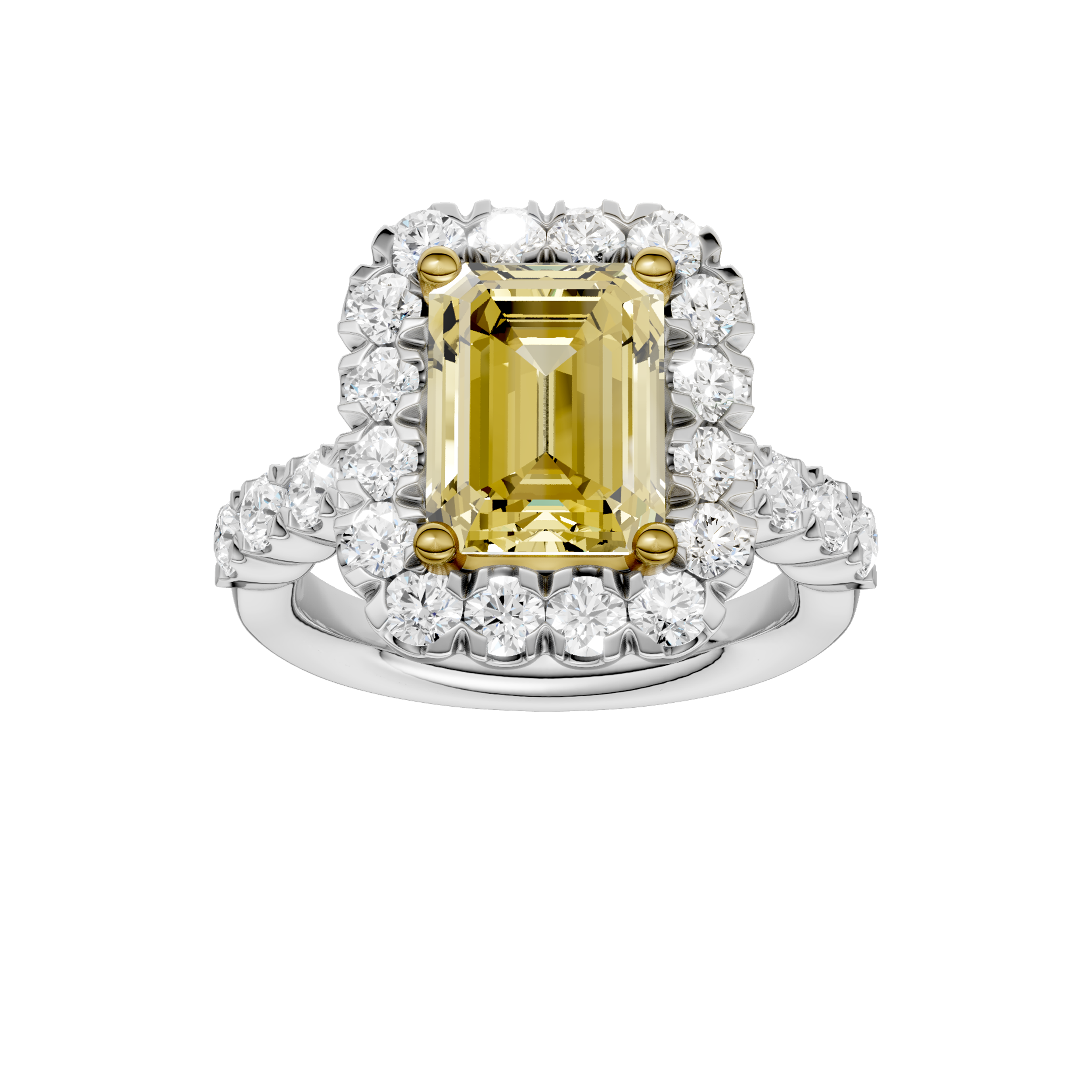 ELEGANT HALO RING (EMERALD)
