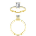 Hidden Halo Engagement Ring (Emerald)