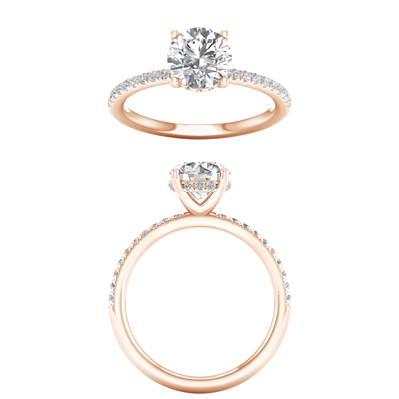 Hidden Halo Engagement Ring (Round)